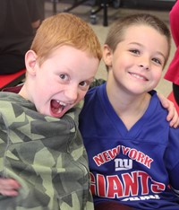 two students smiling