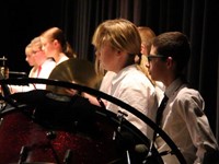 students playing percussion instruments