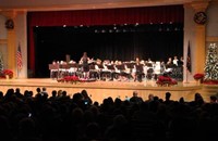 wide shot of sixth grade band performing