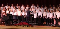 medium shot of students singing