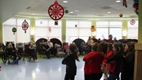 Elizabeth Church Manor residents watching students perform