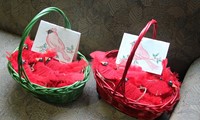 baskets with ornaments inside