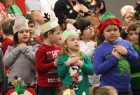 students dancing and singing