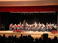 band students performing