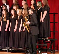 mister hammill playing saxophone