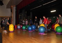 students taking part in drums alive activity