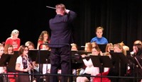conductor leading band students