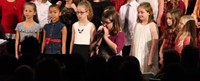 another student speaking at winter concert