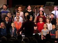 students singing at winter concert