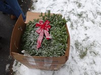 wreath in box