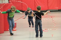 students participating in physical education heart unit 21