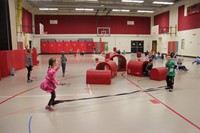 students participating in physical education heart unit 19