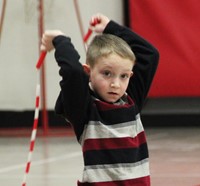 students participating in physical education heart unit 17