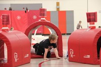 students participating in physical education heart unit 15