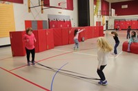 students participating in physical education heart unit 12