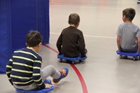 students participating in physical education heart unit 3