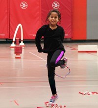 students participating in physical education heart unit 9