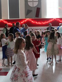 students dancing