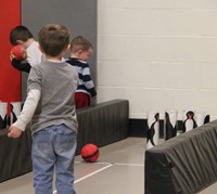 student bowling