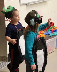 more students dressed up as penguins