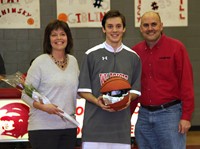 student recognized for senior night 6