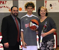 student recognized for senior night 5
