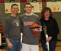 student recognized for senior night 3