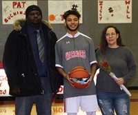 student recognized for senior night 1