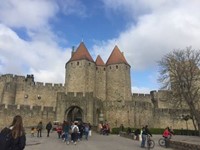 wide shot of castle