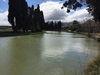 wide shot of scenery with stream