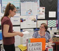 student debating career with teacher as part of project