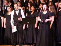 students singing duet