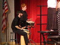 students playing drums