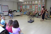 wide shot of students listening to instructor