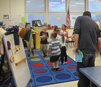 students dancing