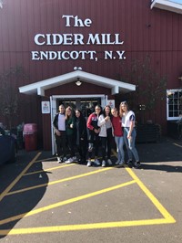 Chenango Valley French Exchange students at Cider Mill