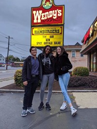 Chenango Valley French Exchange students at wendys