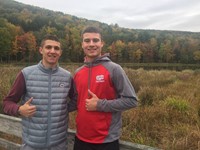 Chenango Valley French Exchange students outdoors