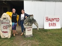 Chenango Valley French Exchange students at haunted barn