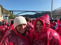 Chenango Valley French Exchange students outdoors