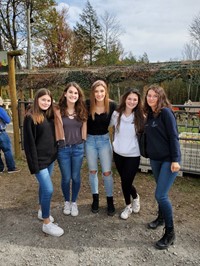 Chenango Valley French Exchange students outdoors