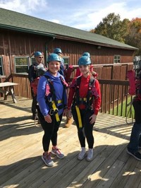 Chenango Valley French Exchange students outdoors