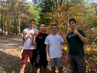 Chenango Valley French Exchange students outdoors