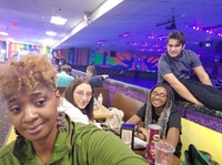 Chenango Valley French Exchange students at bowling alley