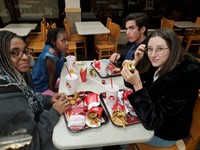 Chenango Valley French Exchange students at wendys