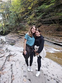 students hiking