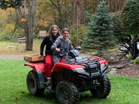 students on four wheeler