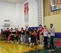 pep band performing