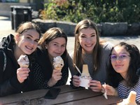 students eating ice cream