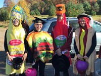 students dressed in costumes